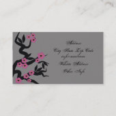 Tortelduifjes op de Sakura-boom en het Chinese lie Visitekaartje (Achterkant)