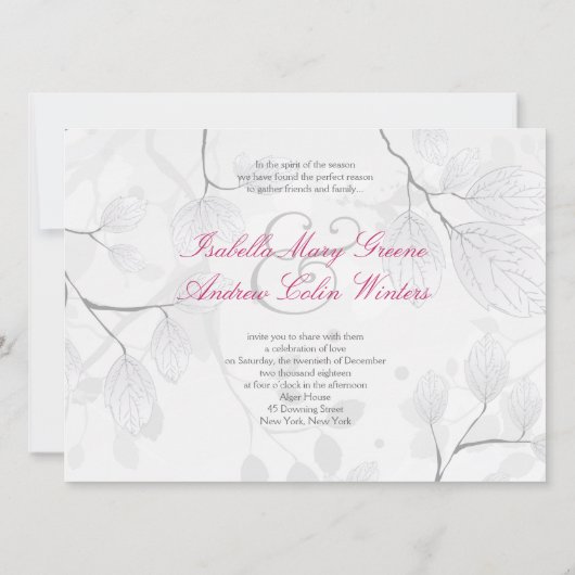 Tortelduifjes op de uitnodiging voor een toorstaar (Achterkant)