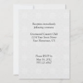 Tortelduifjes op de uitnodiging voor het huwelijk  (Achterkant)