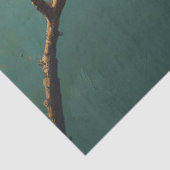 Tortelduifjes op een roze bloeiende tak decoupage tissuepapier (Detail)