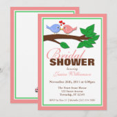 Tortelduifjes op een tak - Uitnodigingen voor brui (Voorkant / Achterkant)