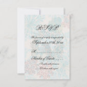 Tortelduifjes op Floral Wreath RSVP-kaart RSVP Kaartje (Achterkant)