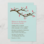 Tortelduifjes op het Boom Wedden Kaart (Voorkant / Achterkant)