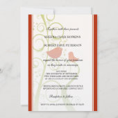 Tortelduifjes op het Chinese huwelijk tegen boomst Kaart (Achterkant)