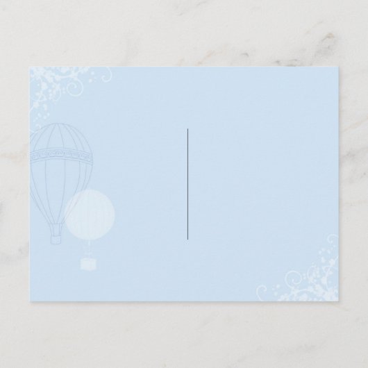 Tortelduifjes op luchtballonnen Bewaar de datum Aankondigingskaart (Achterkant)