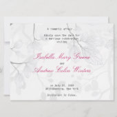 Tortelduifjes op Magical White - Wedding Save the  Save The Date (Achterkant)