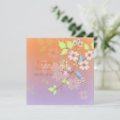 Tortelduifjes op sunset Wedding Invitations Kaart (Staand voorkant)
