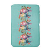 Tortelduifjes op tak omgeven door harten. badmat (Voorkant Verticaal)