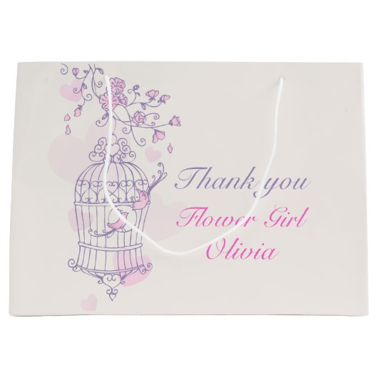 Tortelduifjes open huwelijkscadeau large cadeautasje (Voorkant)