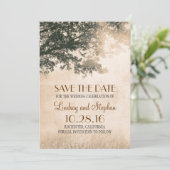 Tortelduifjes Paar Oude Boom Opslaan De Datum Uitn Save The Date (Staand voorkant)