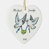 Tortelduifjes paardenweddenschap - Heart Ornament (Rechts)