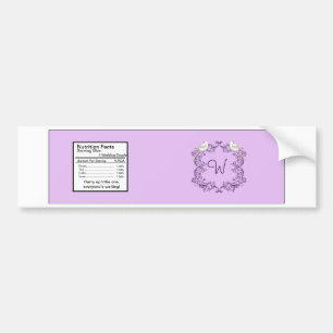 Tortelduifjes Paarse/Lavendel bruiloft flesetiket Bumpersticker