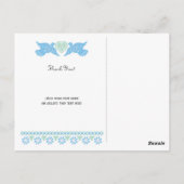 Tortelduifjes Papel Picado Bedankt briefkaart (Achterkant)