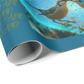 TORTELDUIFJES - PAPIERBLAUW CADEAUPAPIER (Rol Hoek)