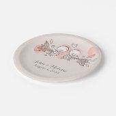 Tortelduifjes Papieren Bordje (Gekanteld)