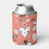 Tortelduifjes patroon blikjeskoeler (Blikje Voorkant)