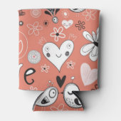 Tortelduifjes patroon blikjeskoeler (Voorkant)