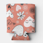 Tortelduifjes patroon blikjeskoeler (Achterkant)