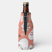 Tortelduifjes patroon flesjeskoeler (Fles Achterkant)