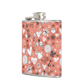 Tortelduifjes patroon heupfles (Links)