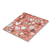 Tortelduifjes patroon tegeltje (Zijkant)