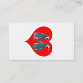 Tortelduifjes Penguin Couple Red Heart Thunder_Cov Visitekaartje (Achterkant)