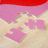 Tortelduifjes Penguin Couple Red Hearts Thunder_Co Legpuzzel (Zijkant)
