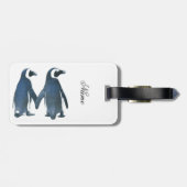 Tortelduifjes Penguin Couple Thunder_Cove Bagagelabel (Achterkant horizontaal)
