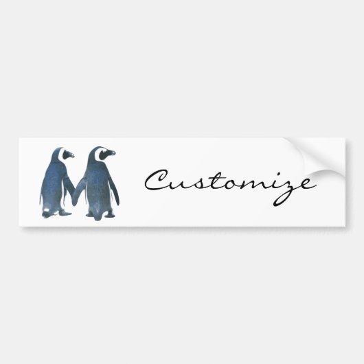 Tortelduifjes Penguin Couple Thunder_Cove Bumpersticker (Voorkant)