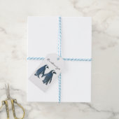 Tortelduifjes Penguin Couple Thunder_Cove Cadeaulabel (Met Touw)
