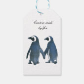 Tortelduifjes Penguin Couple Thunder_Cove Cadeaulabel (Achterkant)