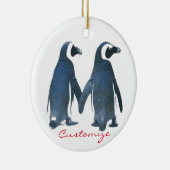Tortelduifjes Penguin Couple Thunder_Cove Keramisch Ornament (Rechts)