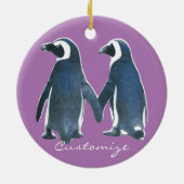 Tortelduifjes Penguin Couple Thunder_Cove Keramisch Ornament (Achterkant)
