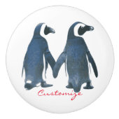 Tortelduifjes Penguin Couple Thunder_Cove Keramische Knop (Voorkant)