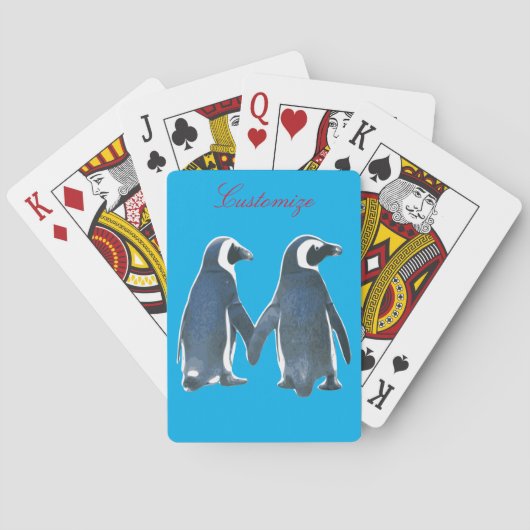 Tortelduifjes Penguin Couple Thunder_Cove Pokerkaarten (Achterkant)