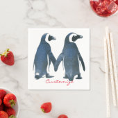 Tortelduifjes Penguin Couple Thunder_Cove Servet (Insitu)