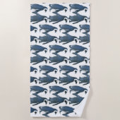 Tortelduifjes Penguin Couple Thunder_Cove Strandlaken (Voorkant)