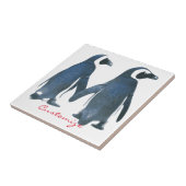 Tortelduifjes Penguin Couple Thunder_Cove Tegeltje (Zijkant)