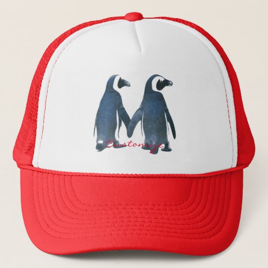 Tortelduifjes Penguin Couple Thunder_Cove Trucker Pet (Voorkant)