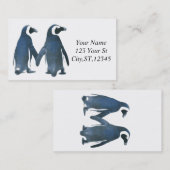 Tortelduifjes Penguin Couple Thunder_Cove Visitekaartje (Voorkant / Achterkant)