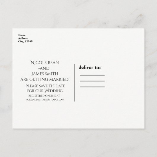 Tortelduifjes + Pijnboomgaard Night Save the Date Aankondigingskaart (Achterkant)