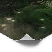 Tortelduifjes + Pine Tree Night Wedding Custom Ban Poster (Hoek)