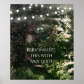 Tortelduifjes + Pine Tree Night Wedding Custom Ban Poster (Voorkant)