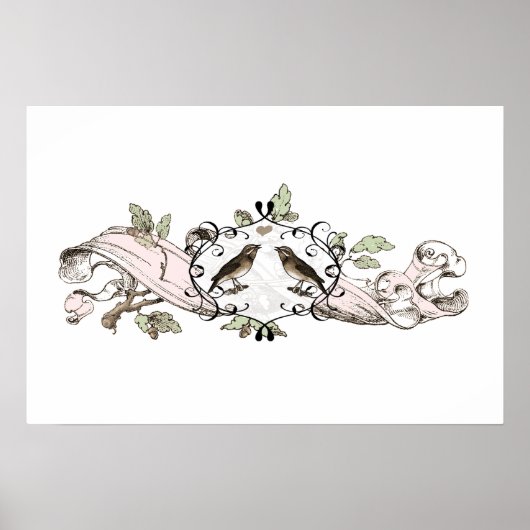 Tortelduifjes-poster Poster (Voorkant)