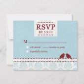 Tortelduifjes Red Blue RSVP (Voorkant)