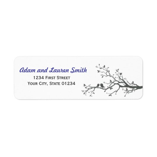 Tortelduifjes retouradres label blauw (Voorkant)