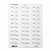 Tortelduifjes retouradres label blauw (Full Sheet)