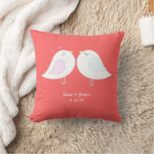 Tortelduifjes Rode Pillow Kussen (Deken)