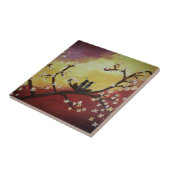 Tortelduifjes Romantische Kunst Foto Tegel Tegeltje (Zijkant)