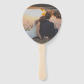 Tortelduifjes | Romantische Vintage bruiloft Handwaaier (Achterkant)